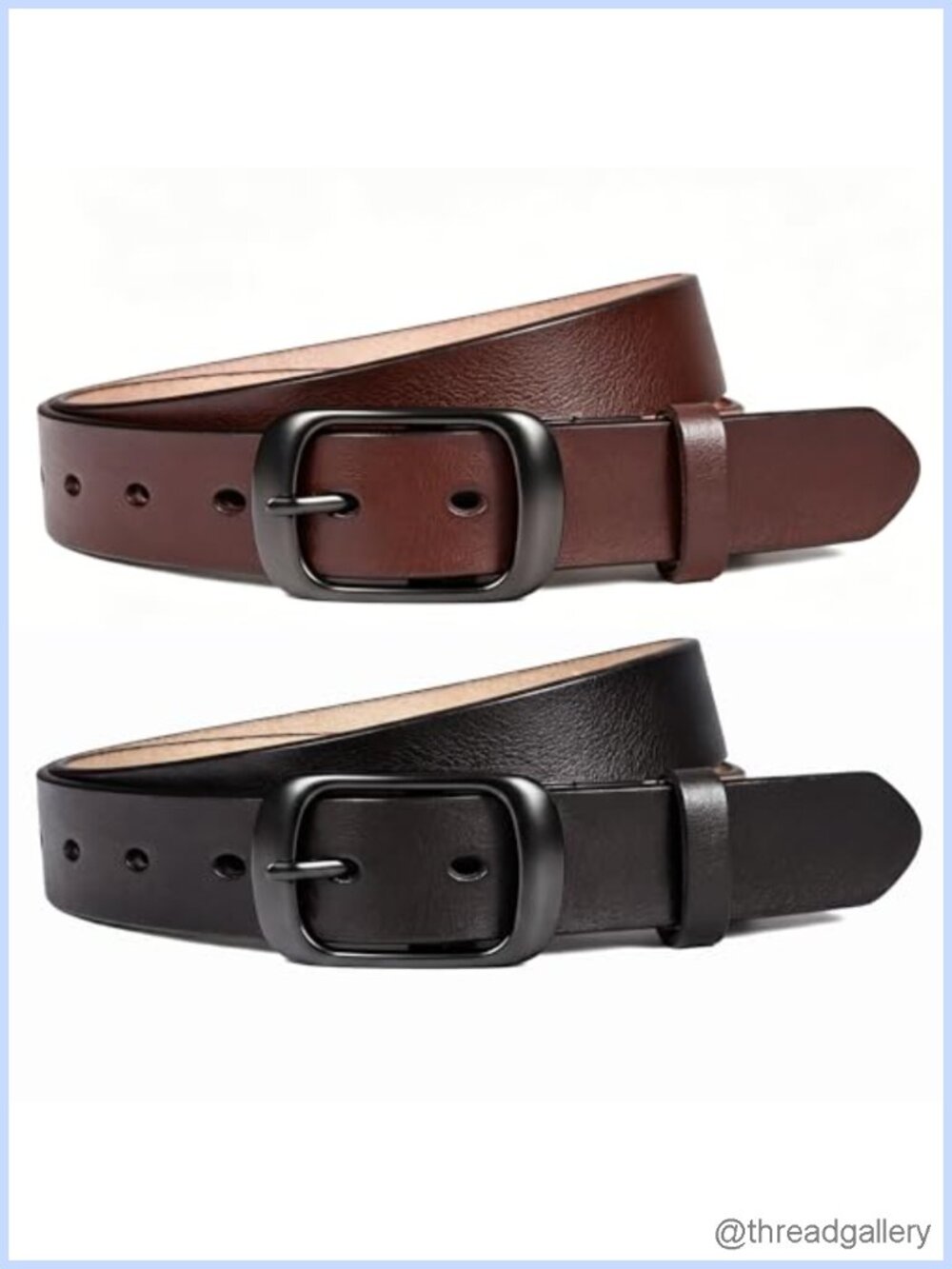 Genuine Split Cowhide Leather Belts Pin Buckle Adjustable